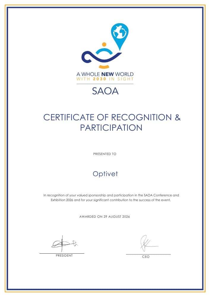 SAOA Certificate of Recognition & Participation